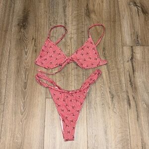 PINK by Frankie’s Bikinis Two Piece Bikini Size M/L